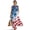 American Flag, variant on Brown Aztec Tribe Geometric Print Women's Maxi Dresses with Pockets Sleeveless Linen Look Crewneck Casual Summer Dresses for Women Beach Vacation Sleeveless Tank Dress, 2XL