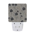 thumbnail image 5 of Yayeee LED Night Light for The Home Plug in With Light Sensors 2 Pack, Small Black Flowers, 5 of 6