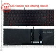 thumbnail image 2 of Clavier US RU pour MSI Crosshair 15 15-A11U 15-B12U B12UEZ GF66 MS-1582 GL66 GF76 GL76 MS-17L1 MS-17H3 V203222CK1 Rétroéclairé US Rouge Rétroéclairage, 2 of 5