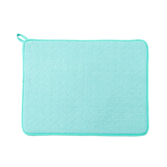 Pebbuoy Microfiber Dish Drying Mat Absorbent Pad Large Size Kitchen Counter Mat Dish Drainer Pad Tableware Countertop Protection Mat for Countertops Sinks Draining Racks