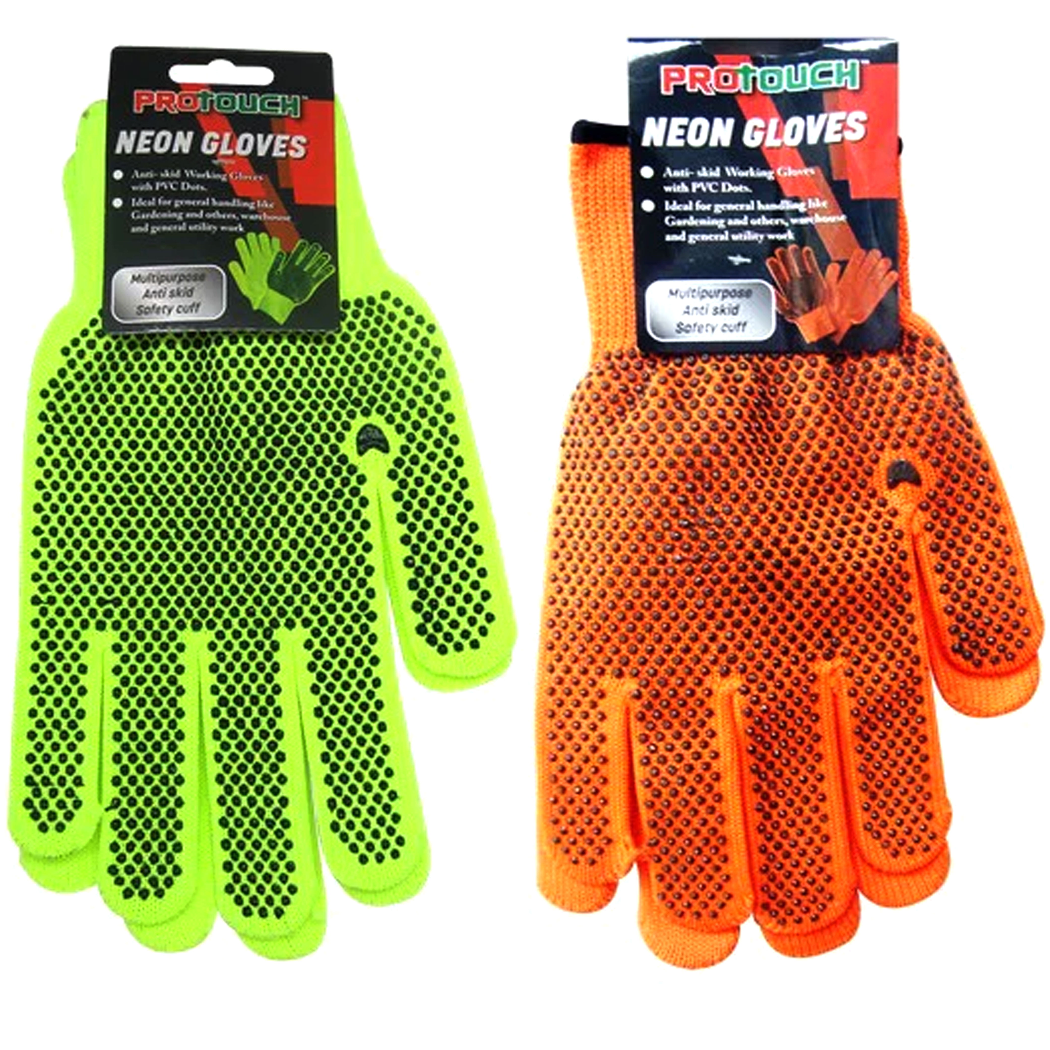 Safety Work Gloves with Anti-Slip Silicone Dotted Palms - PinkFit Coll –  Technopack Corporation