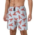 thumbnail image 1 of Fotbe Cartoon Lobsters 1 Traje de Baño para Hombre – Shorts de Natación de Secado Rápido con Forro y Bolsillos-X-Large, 1 of 6