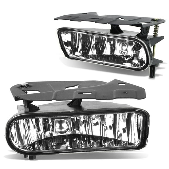 DNA Motoring FL-ZTL-251-CH For 2002 to 2006 Cadillac Escalade EXT ESV Pair Bumper Driving Fog Light Lamp Clear Lens 03 04 05