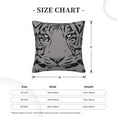 thumbnail image 5 of Square Throw Pillow Covers with Core, Tiger Art Pattern Grey Pillows for Sofa Beds, 16"x16", 5 of 9