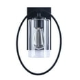 thumbnail image 5 of Aspen Creative 62709-01-1, 1-Light Wall Sconce / 8-1/4" W x 12-1/2" H x 5-3/4" E, Matte Black Finish w/ Clear Glass, Bulb Not Included, 5 of 7