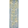 thumbnail image 2 of Nourison Aloha Indoor/Outdoor Ivory Blue 2'3" x 8' Area Rug, (2x8), 2 of 8