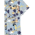 thumbnail image 2 of Bluey and Bingo Boys Short Sleeve Tropical Graphic Button-Up Cotton Tee, Sizes 4-18, 2 of 5