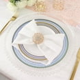 thumbnail image 6 of Balsa Circle 4 Flower Gold Metal Dinner Napkin Rings Rhinestones Wedding Party Events Reception Decorations, 6 of 8