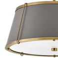 thumbnail image 3 of 4893LDB Hinkley Lighting Clarke - 24W 2 LED Medium Semi-Flush Mount-9.5 Inches Tall and 15 Inches Wide-Lacquered Dark Brass/Dark Matte Grey Finish, 3 of 10