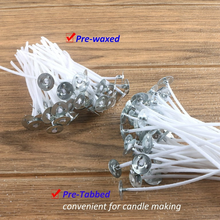 MILIVIXAY 100 Piece 3.5 inch Candle Wicks-Pre-Waxed-Candle Wicks for Candle  Making. 