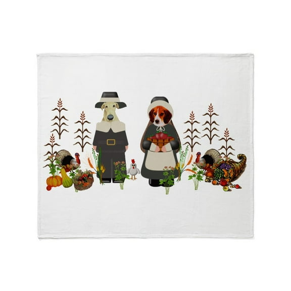 CafePress - Thanksgiving Dogs Throw Blanket - Soft Fleece Throw Blanket, 50"x60" for All Ages