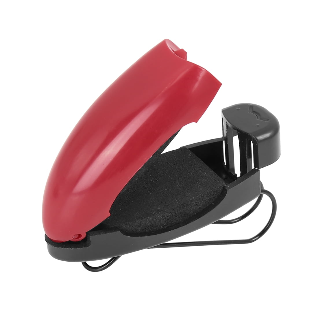 Unique Bargains 2 Pcs Plastic Car Sun Visor Glasses Sunglasses Card Holder Clip Red