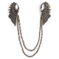 thumbnail image 3 of Retro Collar Clip Punk Chain Tassel Blouse Shirt Angel Wing Tips Pin Brooch, 3 of 6