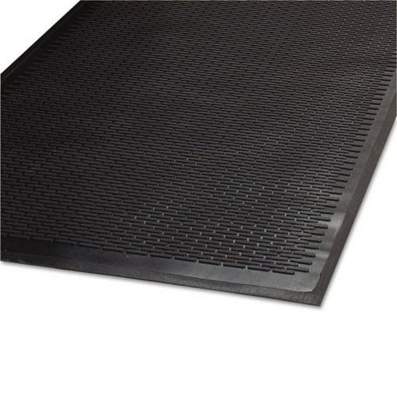 Clean Step Outdoor Rubber Scraper Mat, Polypropylene, 36 X 60, Black | Bundle of 5 Each