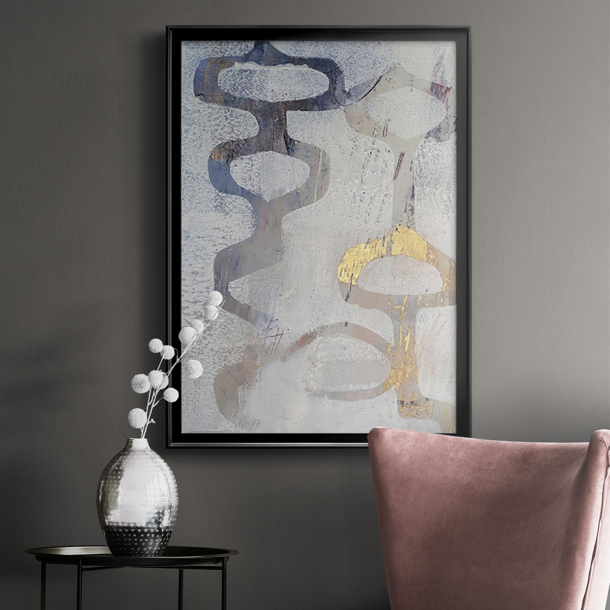 Linx I Premium Framed Print, in Gold, Black, or Silver - Ready to Hang