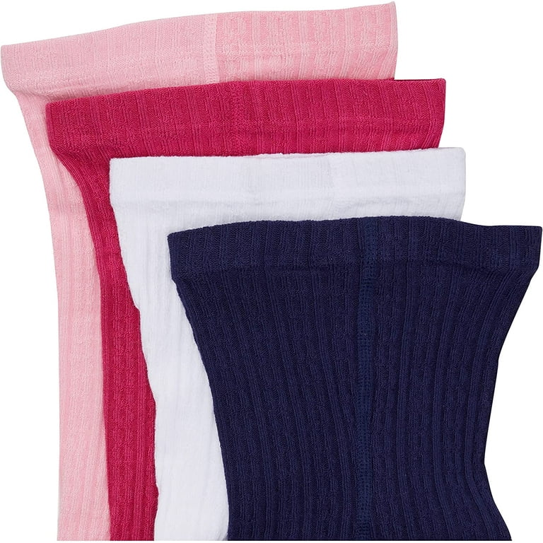 Hudson Baby Infant and Toddler Girl Cotton Rich Tights Cream Pink Cableknit 0 9 Months