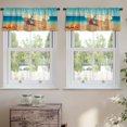 thumbnail image 2 of LALILO Kitchen Curtain Valance Vanilla Ice Beach Nostalgic Rod Pocket Window Curtain 52"x 18" Set of 2, 2 of 5