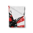 thumbnail image 2 of Japanese Soft Flannel Fleece Blanket, Crossed Samurai Hieroglyph Background 2 Ronin Aikido Eastern Fight Style, Cozy Plush for Indoor and Outdoor Use, 70" x 90", Orange Black White, by Ambesonne, 2 of 5