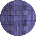 thumbnail image 1 of Ahgly Company Indoor Round Abstract Blue Modern Area Rugs, 8' Round, 1 of 4