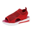 thumbnail image 2 of Verano señoras mujeres zapatos de suela gruesa boca de pescado sandalias de tela de red informales Wmkox8yii nm5671, 2 of 7