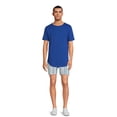 thumbnail image 4 of No Boundaries Men's Drawstring Lounge Shorts, Striped Print Casual Bottoms, Sizes S-XL, 4 of 5
