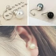 thumbnail image 6 of QQTDFG Jewelry No Pierced Zircon Ear Cuff Tragus Earrings Pearl Ear Cuff Non Piercing-Style B-Silver, 6 of 9