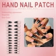 thumbnail image 4 of RAGUPEL 24Pcs Glue on Nails for Women,Hand-Drawn Lines Stiletto Press on Nails,Classic Style Long Nails,Fake Nails with Designs for Parties,Gatherings and Photo Shoots,Style2, 4 of 7