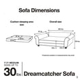 thumbnail image 4 of Enchanted Home Pet Dreamcatcher Dog Sofa, 32.5 by 21 by 12-Inch, Caramel, 4 of 5