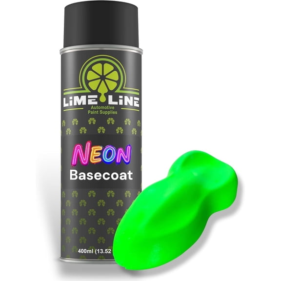 Premium Automotive Basecoat Aerosol Spray Paint - Fast Drying- Paint, Must Be Clearcoated! (Neon Green)