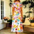 thumbnail image 2 of TaTaai Women's Casual Maxi Dress Round Neck Sleeveless Floral Print Fitted Stretchy Summer Dress Rose Pattern Long Dress Gift, 2 of 6