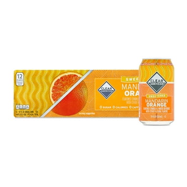Clear American Mandarin Orange Sparkling Water, 12 fl oz, 12 Count