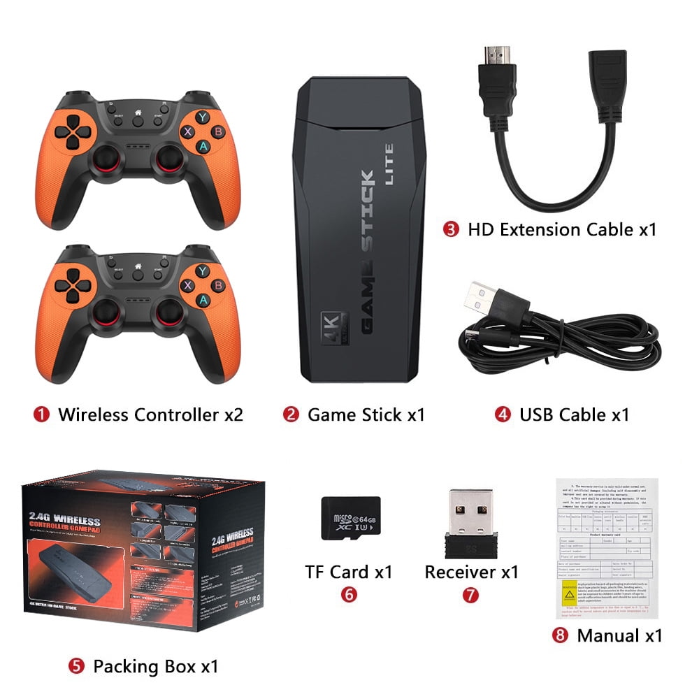 Game console wireless high-definition TV 4K dual-handle home game console double-player battle entry-level