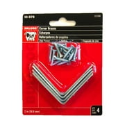 Set of 4 Bulldog 2" Corner Braces Zinc Plated W/Screws (4)