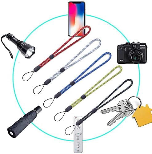 YOUOWO Wrist Colored Lanyard Reflective Hand Srap Lanyards 5 Pack,For Flashlight Outdoor Portable Water Cup USB Phone Key ID Card