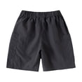 thumbnail image 4 of XINXIAOO Boys Shorts for Summer Lightweight Comfortable Gray Active Hiking Shorts Loose Fit Casual School Outdoor Shorts with Pockets 6-7 Years, 4 of 4