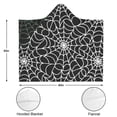 thumbnail image 3 of Wearable Blanket,Halloween Spider Web Pattern Hooded Wearable Flannel Blanket for Adults & Teens,Winter Poncho Shawl Wrap Cape Cozy Anti-Pill,50"x60", 3 of 5