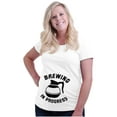 thumbnail image 4 of Funny Coffee Loving Expectant Mom Pun Women's Maternity T Shirt Tee Brisco Brands 3X, 4 of 7
