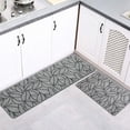 thumbnail image 5 of Jungle Printed Kitchen Runner Mat 47" x 20" - Gray Leaves Design - Stylish & Durable - Ideal for Homeowners & Renters - Non Slip & Comfort Floor Mat, 5 of 5