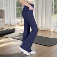 thumbnail image 2 of YindaityGirls Flared Leggings Size 10-12 Girls Cotton Leggings Pants Full Length Basic Leggings Stretchy Legging Footless Tight Pants(Navy,12-13 Years), 2 of 9