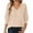 Beige, variant on Sweaters For Women Solid Color Long Sleeve Knitted Pullover V Neck Tops Soft Comfortable Casual Everyday Wear Versatile Women Sweaters Beige L