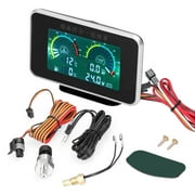 Stay Informed on Your Cars Performance: 4-in-1 Car LCD Meter - Digital Oil Pressure, Voltage, Water Temperature, and Fuel Gauge - Universal Instrument - Suitable for Car, Truck, SUV, and RV