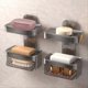 thumbnail image 4 of Shower Soap Dish Wall Mounted Toiletries Container Double Layer, 4 of 5