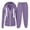 Purple#01, variant on Bloomae Womens Full Zip-Up Hoodie Tracksuit Set Long Sleeve Drawstring Casual Hooded Pullover Sweatshirts and Jogging Suits Workout Gym 2 Piece Outfits with Pockets