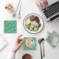 thumbnail image 1 of RYLABLUE Ocean Sea Turtle Set of 6 Coaster for Drinks, Absorbent Ceramic Stone Coasters Cup Mat with Cork Base for Home Kitchen Room Coffee Table Bar Decor, 1 of 4