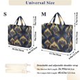 thumbnail image 2 of FORMRS Womens Corduroy Tote Bag Crossbody Shoulder Handbag with Pocket, Blue Peacock Feathers Pattern, 2 of 7