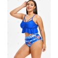 thumbnail image 4 of Tamaño más estrellas de mar modelan acanalada Tankini del traje de baño Rosegal Vestidos Estampados Tallas Grandes, 4 of 5