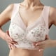 thumbnail image 3 of Gibobby Brasieres para mujer sin varilla Chaleco de pecho envuelto en la espalda de encaje para mujer sin anillo de copa fija pecho grande mostrar pequeña colección(Beige,XL), 3 of 4