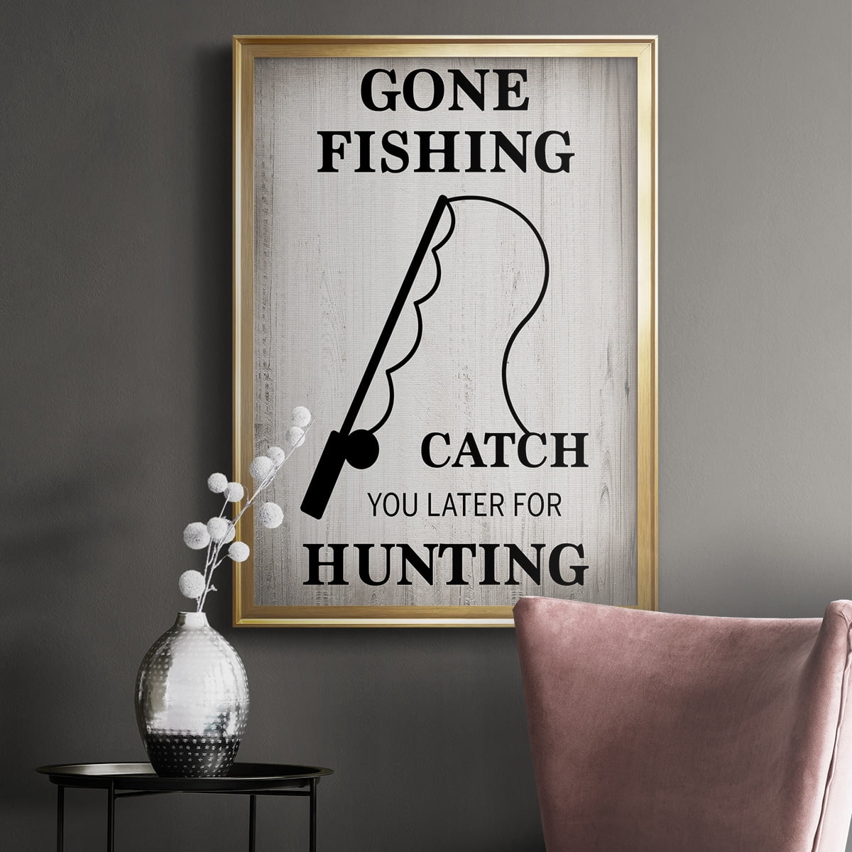 Gone Fishing Premium Classic Framed Print - Ready to Hang
