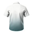 thumbnail image 4 of Gradient Print Casual Shirt for Men Short Sleeve Button Up Pocket Tee Summer Beach Lightweight Breathable Loose Fit Top Vacation Travel Out Activities Comfortable Cool Mens White 5XL, 4 of 6