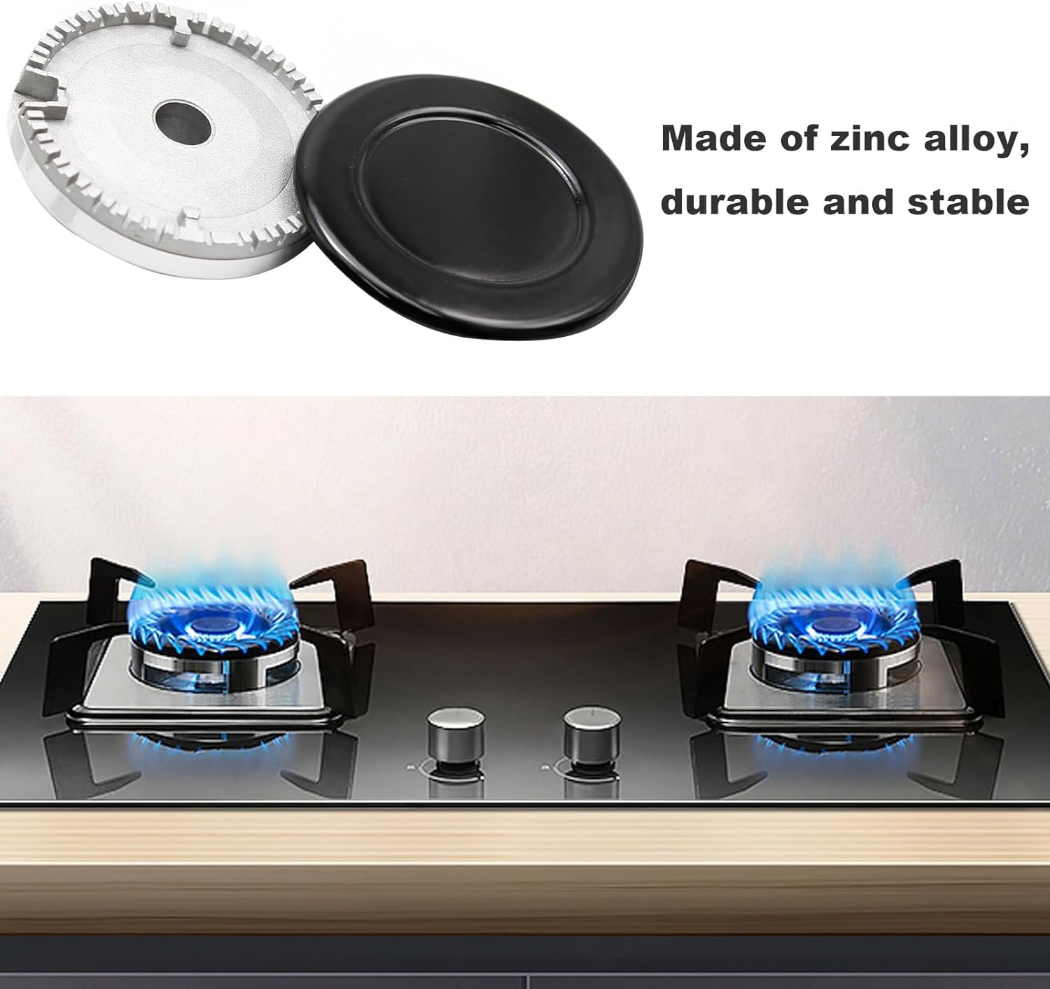 8 PCS Cooker Hat Set Stove Lid Upgraded Oven Gas Hob Burner Crown Flame Cap Gas Burner Flame Cap Fits Most Gas Stove Burners